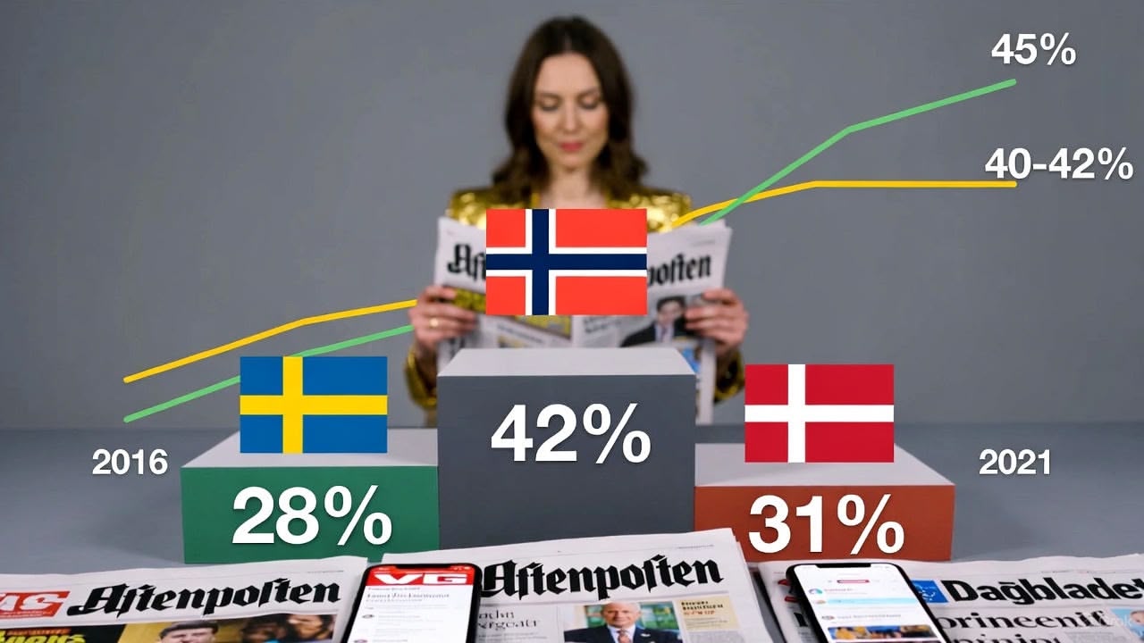 Norge fortsatt verdensmestere i å betale for nyheter – men veksten stopper opp