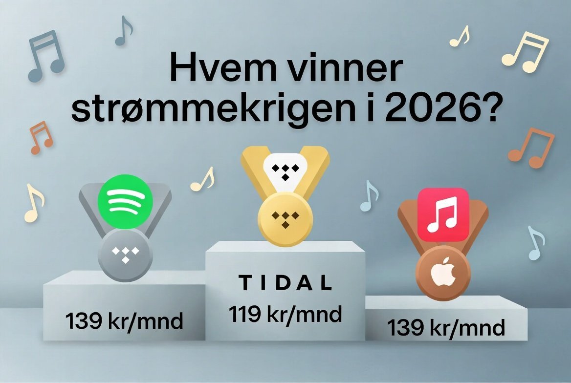 Tidal, Spotify eller Apple Music? Den ultimate strømmeguiden for nordmenn i 2026